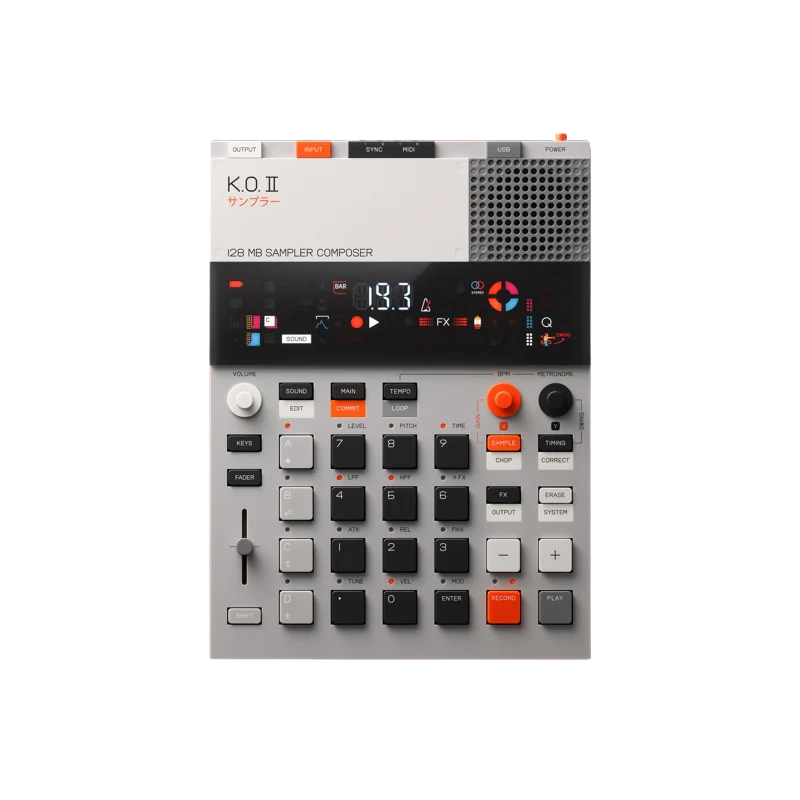 Teenage Engineering EP-133 K.O. II sampler, recorded into REK. over one USB-C cable