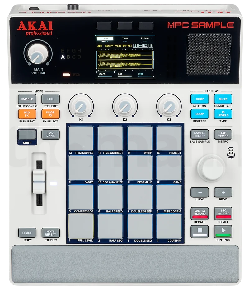 Akai MPC, recorded into REK. over one USB-C cable
