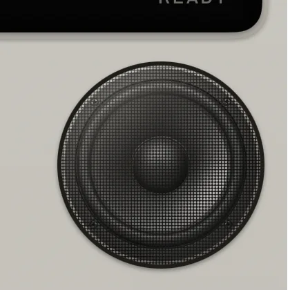 The speaker, intact